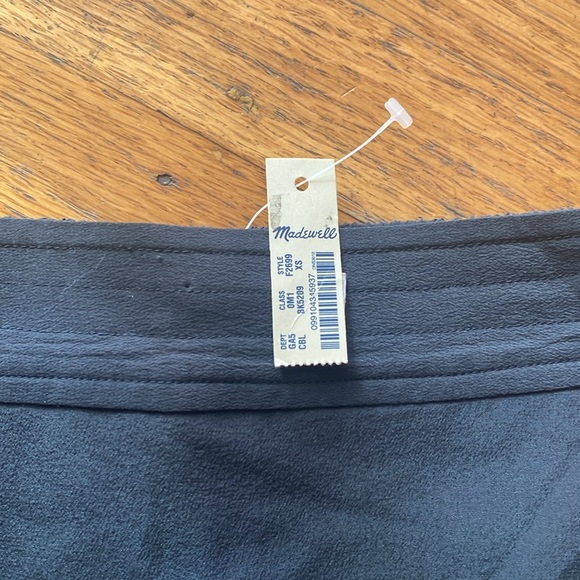 NWT Madewell Parkway Silk Wrap Black Mini Skirt size XS - Picture 5 of 13